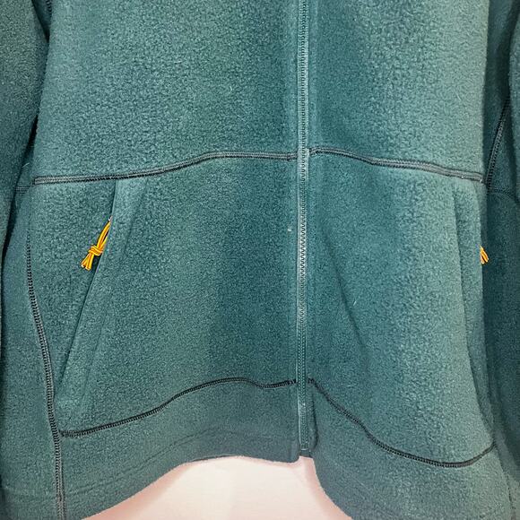 Vintage L.L. Bean Men's Green Fleece Zip Up Jacket Size Y2K Gorpcore Outdoorsy - Picture 3 of 7